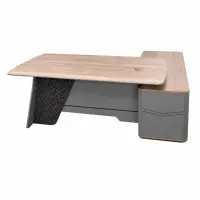 Birou managerial Portofino B2016A cu dulap lateral, H750 x L2000 x l1600 mm