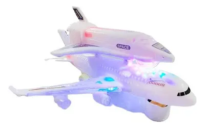 Jucărie pentru copii Raya Toys - Avion și navetă spațială, cu lumini și sunete