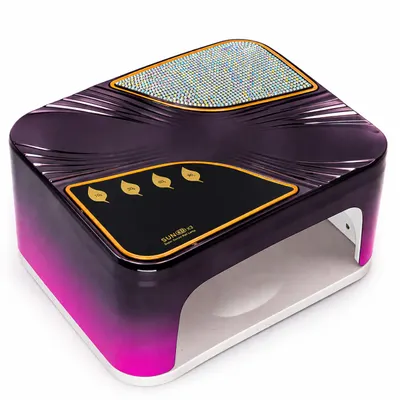 Lampă UV/LED Profesională SUN AB-3 Rainbow Black/Fucsia cu Strasuri 288W pentru orice material tehnic