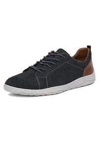 Pantofi barbati - bleumarin - piele naturala - interior textil