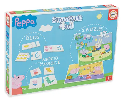 Puzzle și jocuri pentru copii Educa 4 în 1 - Peppa Pig