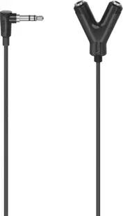 Adaptor cu cablu jack stereo de 3,5 mm - 2 mufe stereo mamă