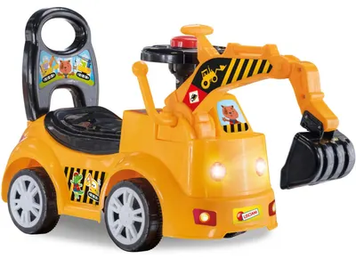 Mașină de călărit Lisciani Giochi Carotina Baby - Buldozer, cu sunet și lumină