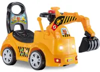 Mașină de călărit Lisciani Giochi Carotina Baby - Buldozer, cu sunet și lumină