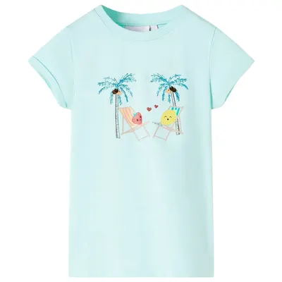Tricou pentru copii, turcoaz deschis, 140