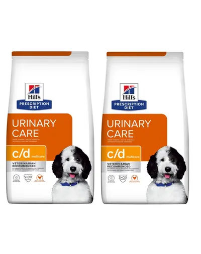 HILL'S Prescription Diet Canine c/d Multicare Chicken 24 kg (2x12 kg) hrana caini cu afectiuni urinare