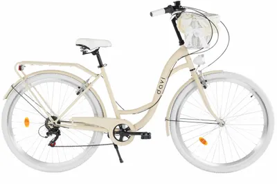 Bicicleta dama Davi Emma 28", 7 viteze, 160-185 cm, Maro cafeniu/Alb