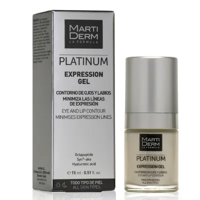 Gel antirid ochi si buze Expression Gel Platinum, Martiderm | 15 ml