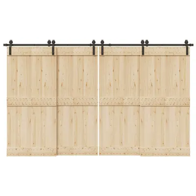 Gossi set feronerie pentru usi glisante, negru, 366 cm, otel