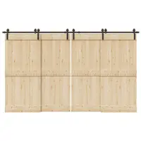Gossi set feronerie pentru usi glisante, negru, 366 cm, otel
