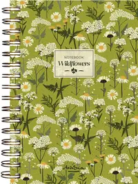 Caiet spiralat Drasca Wildflowers - A5, 120 coli , fundal verde