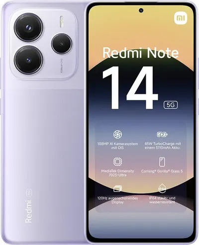 Smartphone Xiaomi - Redmi Note 14 5G, 6.67'', 6GB/128GB, Levander Purple
