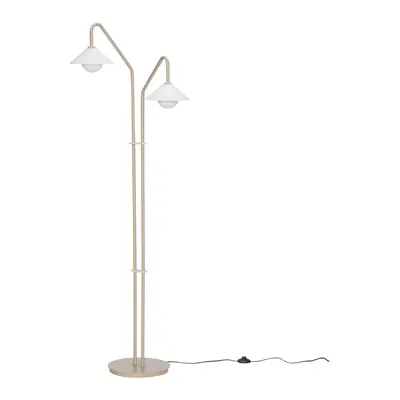 Lampadar bej cu abajur din sticlă (înălțime 165 cm) Come – Hübsch