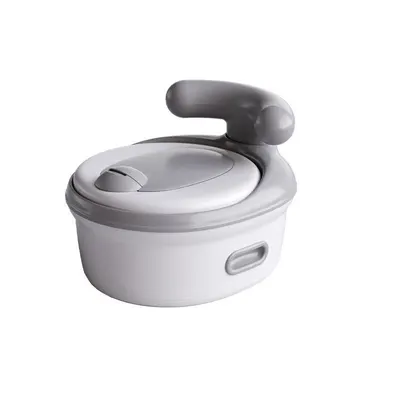 Olita pentru copii multifunctionala 3 in 1 Little Mom LittleNest Potty Grey, prevazuta cu spatar ergonomic, vas colector detasabil, baza antiderapanta, sezut moale din PU