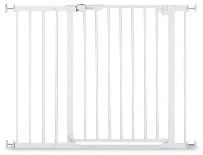 Barieră de siguranță pentru ușă Hauck - Clear Step Autoclose 2 + extensie 21 cm, albă