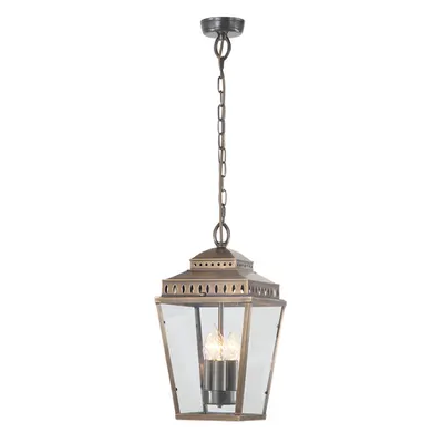 Lampa suspendata Mansion House 3 Light Chain Lantern – Brass