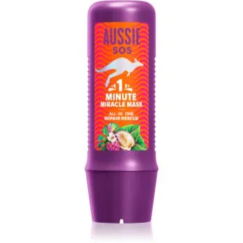 Aussie 1 Minute Miracle Repair Rescue Masca intens hrănitoare pentru păr uscat și deteriorat