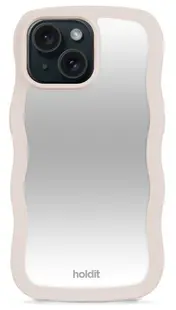 Husa Holdit - Wavy, iPhone 13/14/15/16e, Light Beige/Mirror