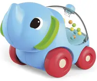Jucărie pentru bebeluși 2 în 1 Lisciani - Căruțelele elefant și puzzle