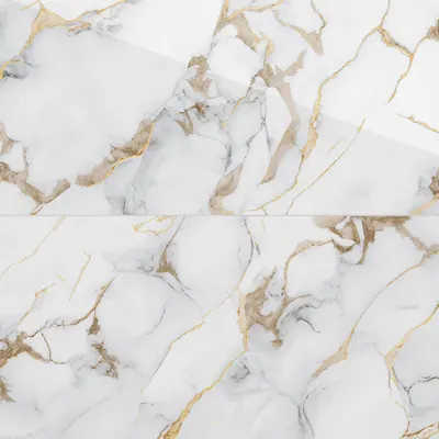 Gresie rectificata exterior / interior Marble Gold Insert 60 x 120 cm lucioasa portelanata tip marmura