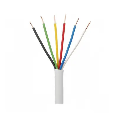 Cablu de alarma CCA LinkPower LINK-CCA-ALARM06, 6 x 0.22, rola 100 m, alb