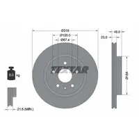 Disc frana TEXTAR 92187303