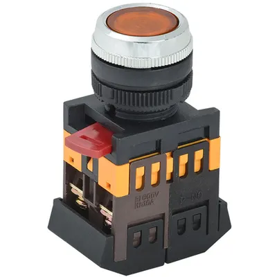 Control buton ABLFS-22 galben d22mm neon /240V 1z+1P