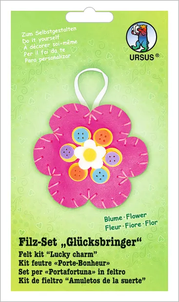 Set creativ prin coasere – Floare din fetru, 12 cm