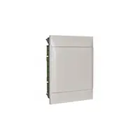 Practibox S Montaj incastrat cabinet pentru dry partition cuout terminal blocks - Usa alba - 2 randuri - 12 module per rand