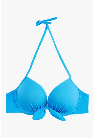 Sutien push-up de baie cu funda decorativa - Albastru royal