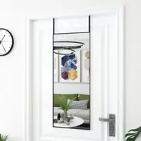 Gossi oglinda pentru usa, negru, 40x100 cm, sticla si aluminiu