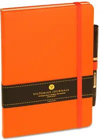 Agenda cu coperti tari Victoria's Journals A5, portocaliu