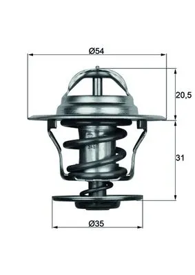 Termostat Lichid Racire (84 C) Potrivit Audi 80 B2; Porsche 924; Seat Alhambra, Arosa, Cordoba, Cordoba Vario, Ibiza I, Ibiza Ii, Ibiza Iii, Inca, Leon, Malaga, Terra 1.0-2.3 11.75-03.10