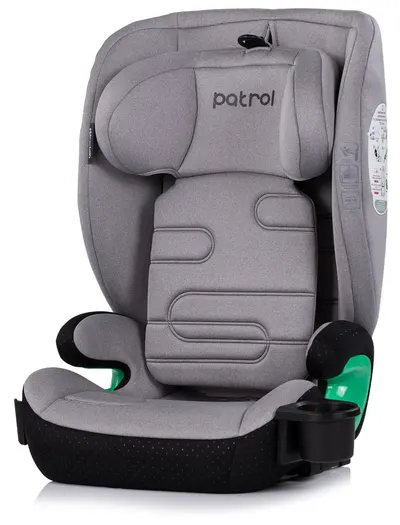 Scaun auto Chipolino Patrol, i-Size, cu IsoFix, 100-150 cm, platină
