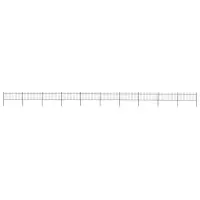 vidaXL Gard de grădină cu vârf tip suliță din oțel 1673x80 cm, negru