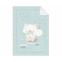Patura pentru bebelusi 110 x 140 cm Kikka Polar Fisher Mint