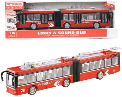 Jucarie pentru copii Ocie City Service - Troleibuz, 1:16, negru