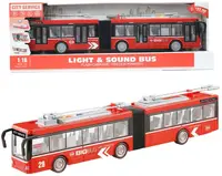Jucarie pentru copii Ocie City Service - Troleibuz, 1:16, negru
