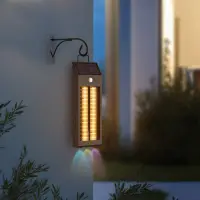 Lampa solara LED 33 cm, senzor miscare, 3 moduri de lumina, panou solar 5.5V/1.6W, rezistenta la apa