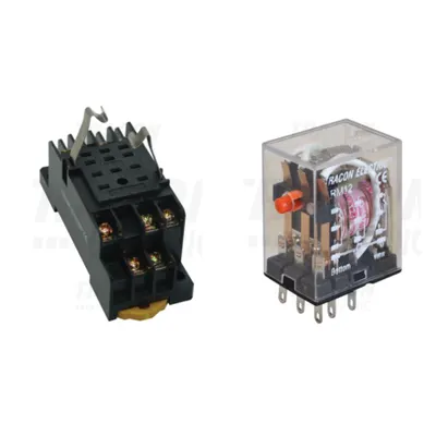 Pachet Releu Miniaturizat 24V DC si Soclu Compatibil RM12