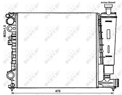 Radiator apa racire motor CITROEN EVASION, JUMPY; FIAT SCUDO, ULYSSE; LANCIA ZETA; PEUGEOT 806, EXPERT 1.6 1.8 2.0 intre 1994-2006