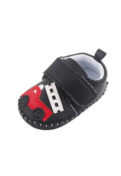Pantofi Model Masinuta - Elegant - Piele ecologica - Baieti - Negru