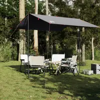 Gossi prelata de camping, gri si portocaliu, 300x294 cm, impermeabila