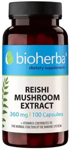 Reishi Mushroom Extract, 360 mg, 100 capsule, Bioherba