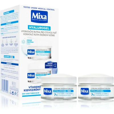 Mixa Hyalurogel crema de zi si de noapte cu acid hialuronic 2x50 ml