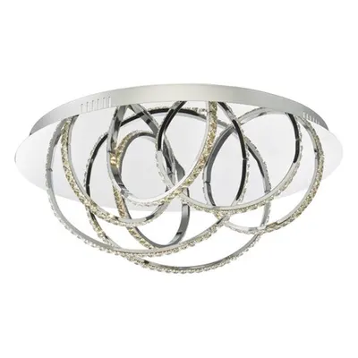 Lampa tavan Zancara Large 7 Light Flush Polished Chrome Crystal LED