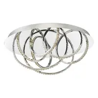 Lampa tavan Zancara Large 7 Light Flush Polished Chrome Crystal LED