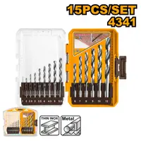 Set Burghie Metal 15 buc AKDL51506 – HSS 4341, 1-12mm, Burghie Precizie pentru Otel si Metale