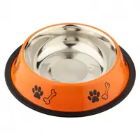 Castron antiderapant pentru caini 4Dog portocaliu 1,9L