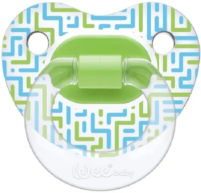 Suzetă Wee Baby Transparent, 0-6 luni, verde